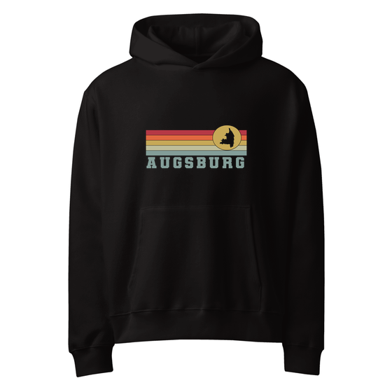 Augsburg Hoodie mit Varsity Rainbow-Design (Schwarz)