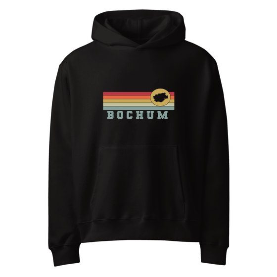 Bochum Hoodie mit Varsity Rainbow-Design (Schwarz)