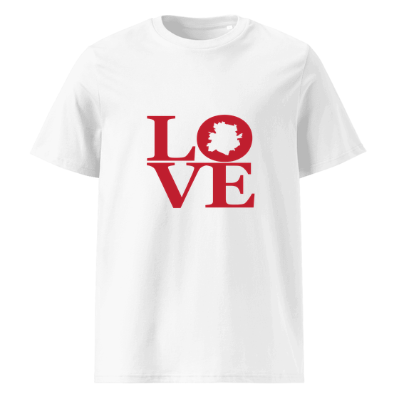 Celle T-Shirt mit Love-Design (Weiß)