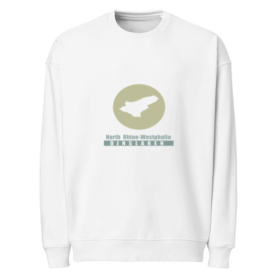 Dinslaken Sweatshirt mit Minimal Moon-Design (Weiß)