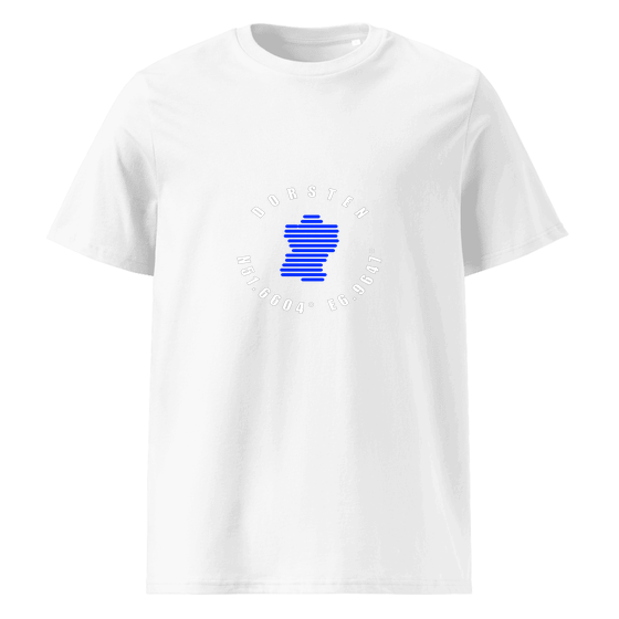 Dorsten T-Shirt mit Minimal Coordinates-Design (Weiß)