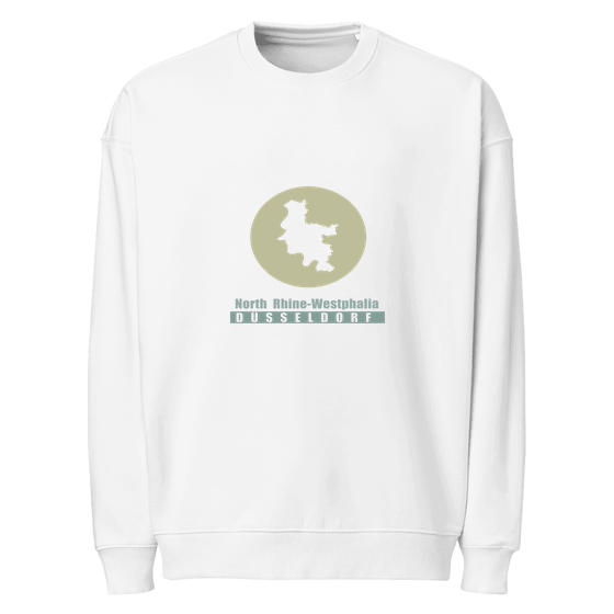 Düsseldorf Sweatshirt mit Minimal Moon-Design (Weiß)