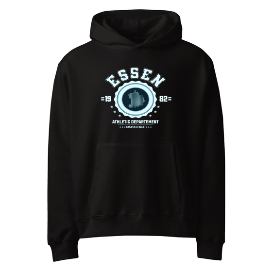 Essen Hoodie mit Varsity Hero-Design (Schwarz)