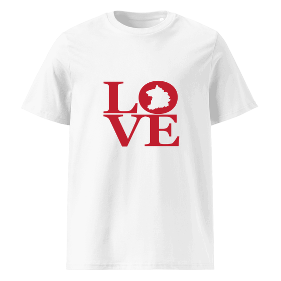 Essen T-Shirt mit Love-Design (Weiß)