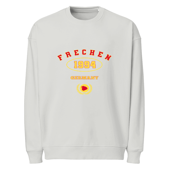 Frechen Sweatshirt mit University 1994-Design (Heather Grau)