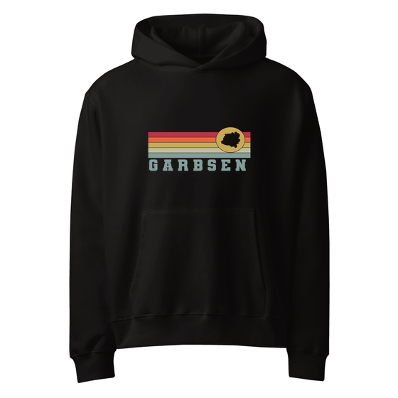 Garbsen Hoodie mit Varsity Rainbow-Design (Schwarz)