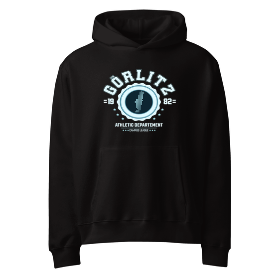 Görlitz Hoodie mit Varsity Hero-Design (Schwarz)