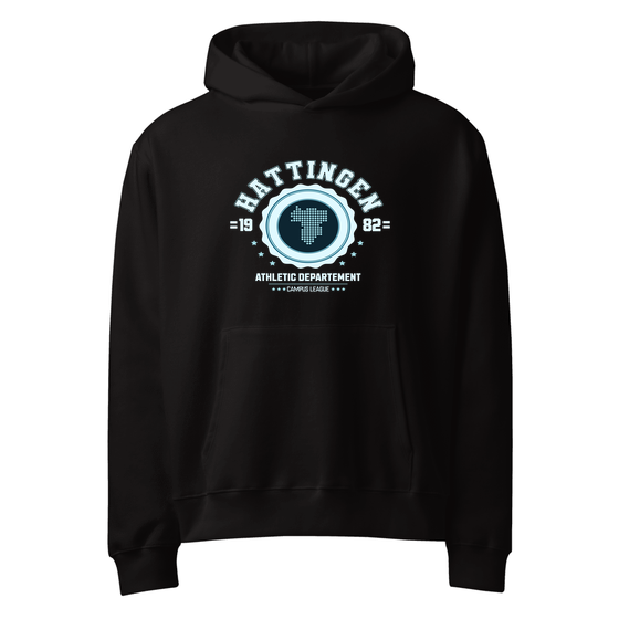 Hattingen Hoodie mit Varsity Hero-Design (Schwarz)
