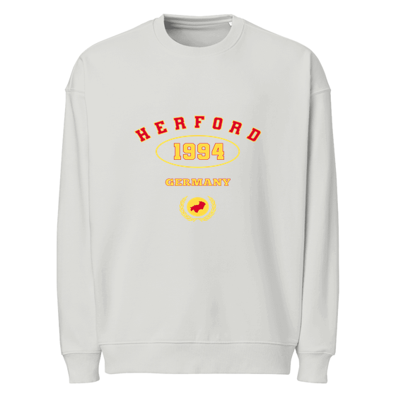 Herford Sweatshirt mit University 1994-Design (Heather Grau)