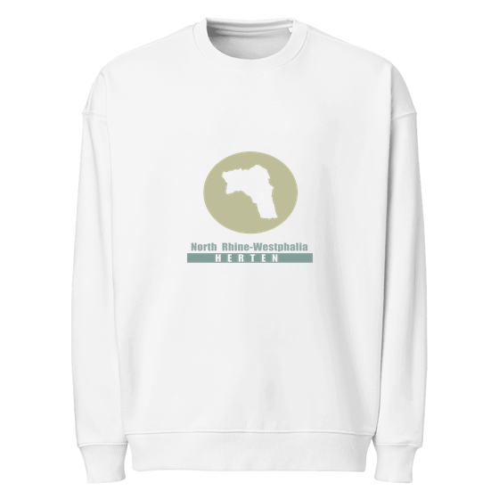 Herten Sweatshirt mit Minimal Moon-Design (Weiß)