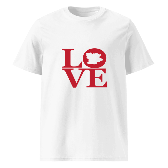 Krefeld T-Shirt mit Love-Design (Weiß)