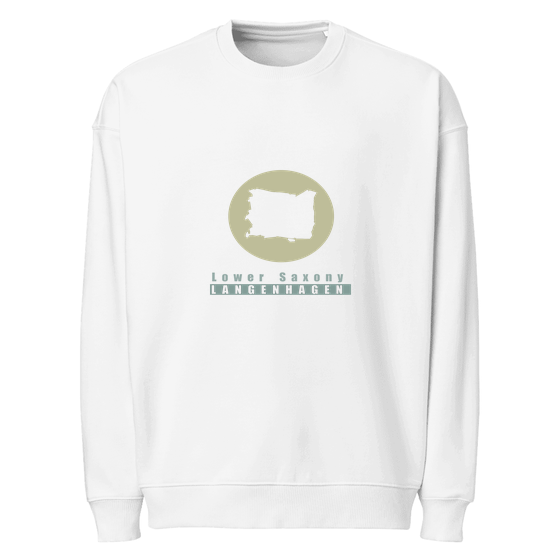 Langenhagen Sweatshirt mit Minimal Moon-Design (Weiß)