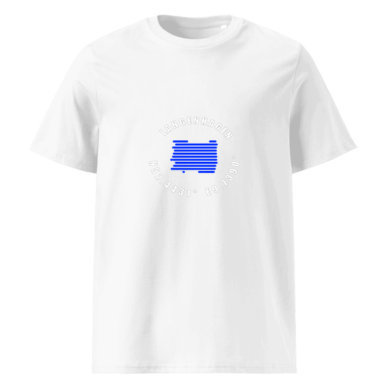 Langenhagen T-Shirt mit Minimal Coordinates-Design (Weiß)
