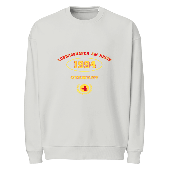 Ludwigshafen am Rhein Sweatshirt mit University 1994-Design (Heather Grau)