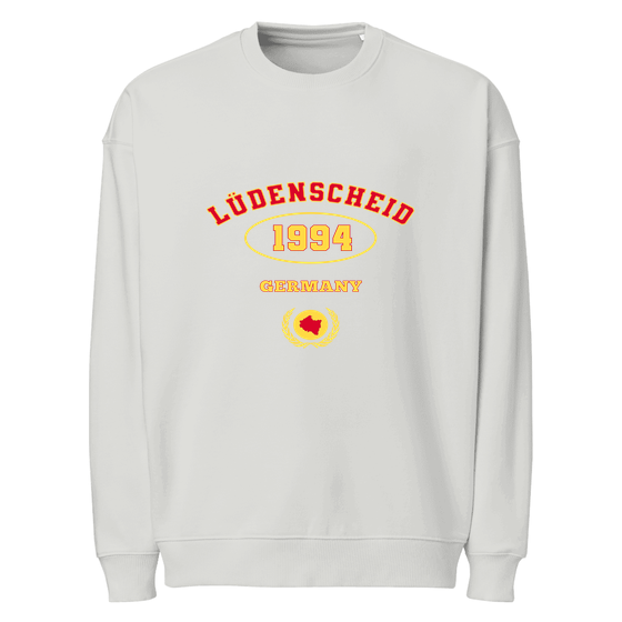 Lüdenscheid Sweatshirt mit University 1994-Design (Heather Grau)