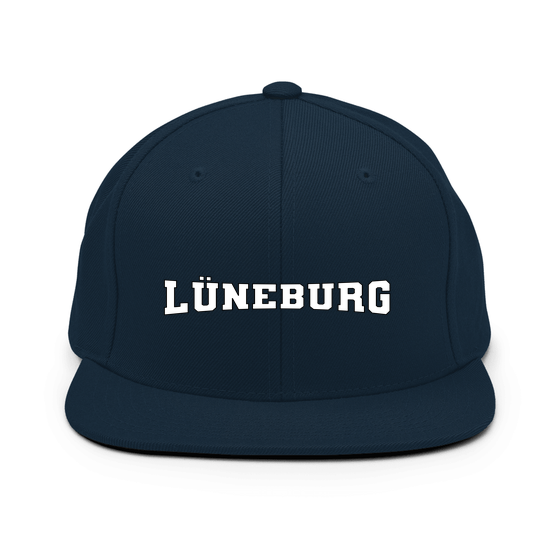 Lüneburg Cap mit Varsity4-Design (Dunkles Navy)