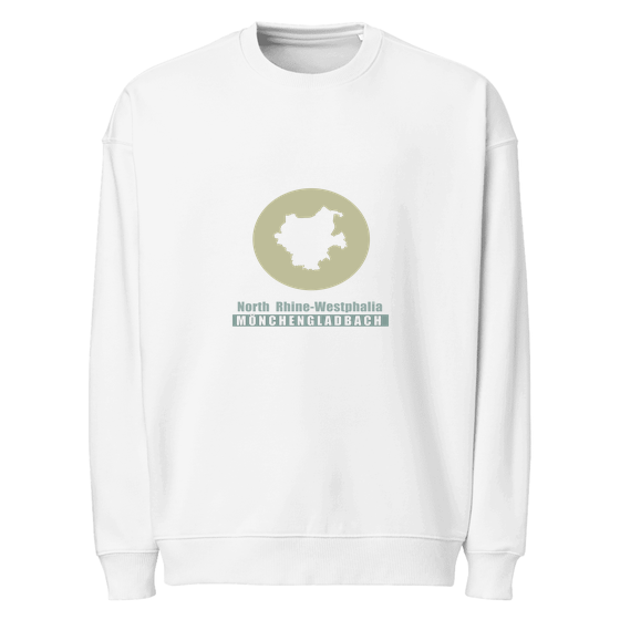 Mönchengladbach Sweatshirt mit Minimal Moon-Design (Weiß)