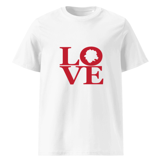 Münster T-Shirt mit Love-Design (Weiß)