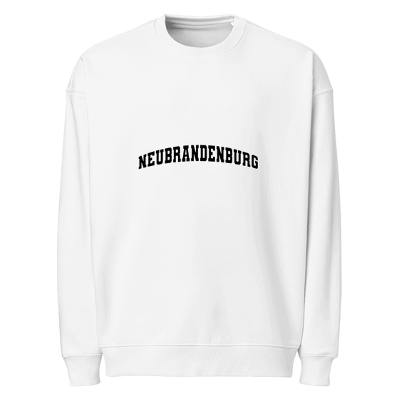 Neubrandenburg Sweatshirt mit Varsity3-Design (Weiß)