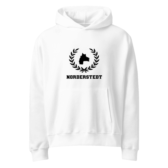 Norderstedt Hoodie mit Laurel Boundary-Design (Weiß)