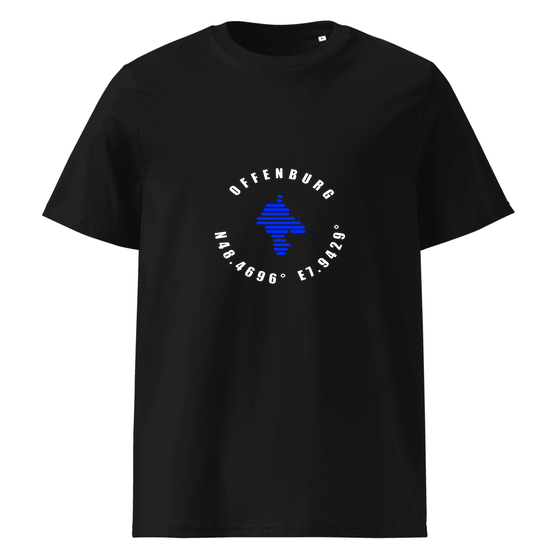 Offenburg T-Shirt mit Minimal Coordinates-Design (Schwarz)