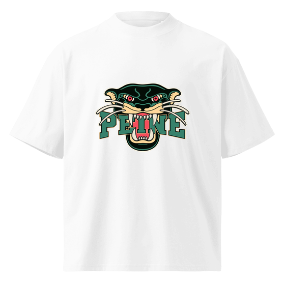 Peine T-Shirt mit Panther-Design (Weiß)