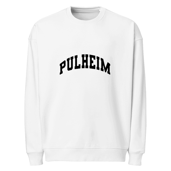 Pulheim Sweatshirt mit Varsity3-Design (Weiß)