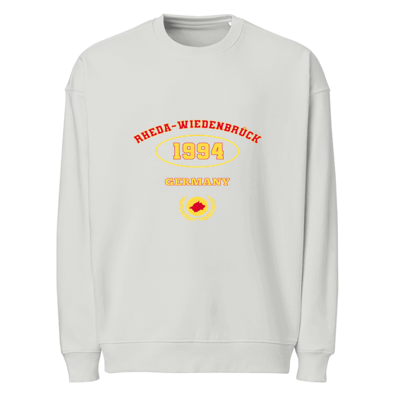 Rheda-Wiedenbrück Sweatshirt mit University 1994-Design (Heather Grau)