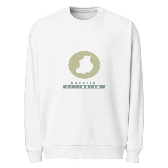 Rosenheim Sweatshirt mit Minimal Moon-Design (Weiß)