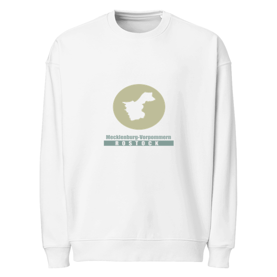 Rostock Sweatshirt mit Minimal Moon-Design (Weiß)