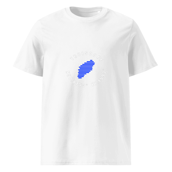Troisdorf T-Shirt mit Minimal Coordinates-Design (Weiß)