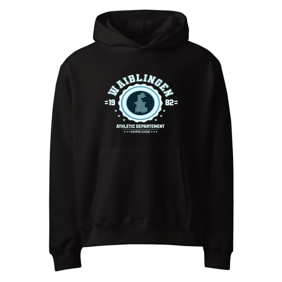 Waiblingen Hoodie mit Varsity Hero-Design (Schwarz)