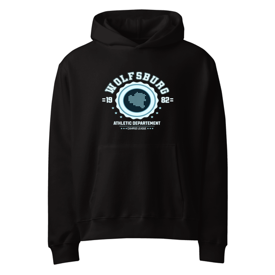 Wolfsburg Hoodie mit Varsity Hero-Design (Schwarz)