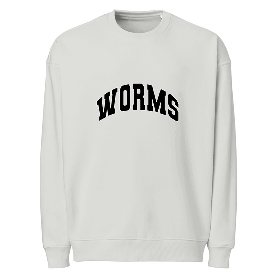 Worms Sweatshirt mit Varsity3-Design (Heather Grau)