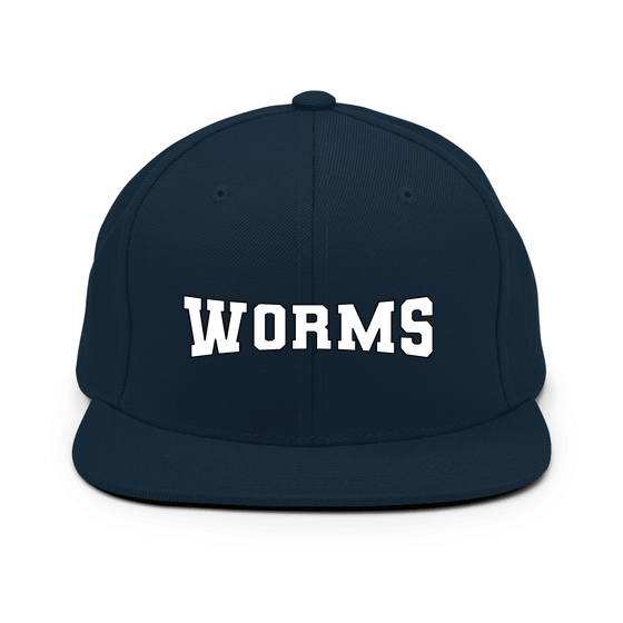 Worms Cap mit Varsity4-Design (Dunkles Navy)