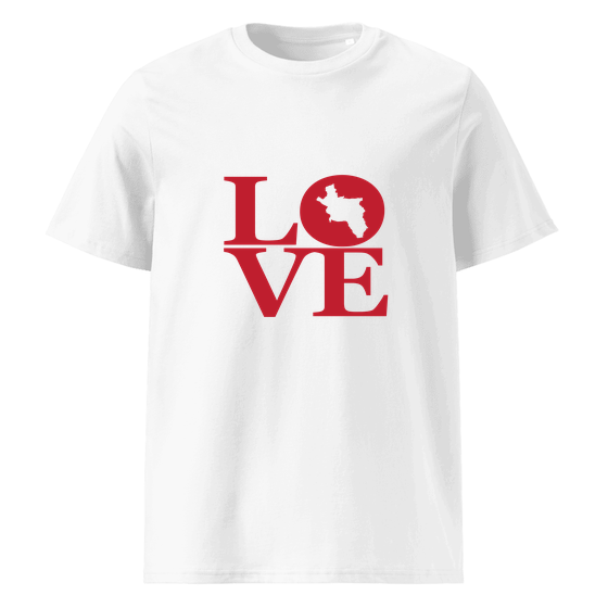 Aachen T-Shirt mit Love-Design (Weiß)