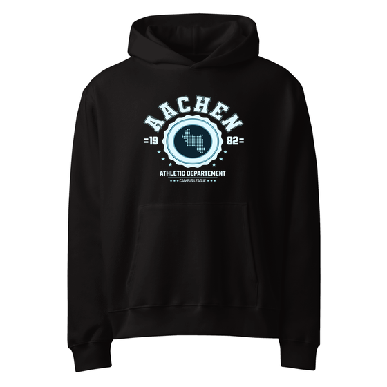 Aachen Hoodie mit Varsity Hero-Design (Schwarz)