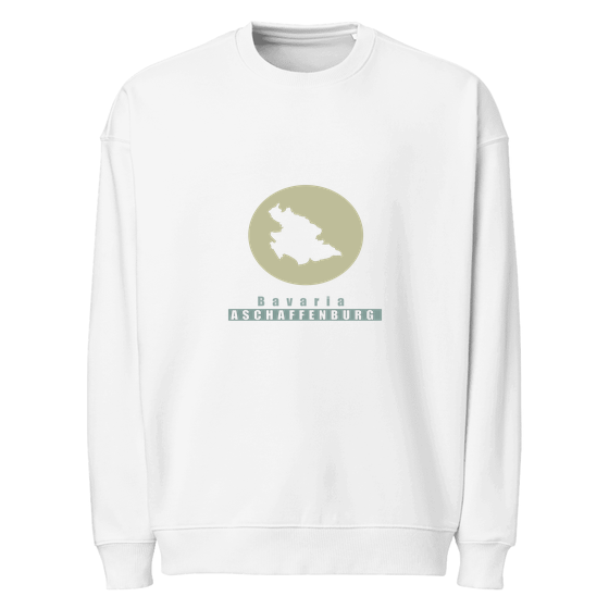 Aschaffenburg Sweatshirt mit Minimal Moon-Design (Weiß)