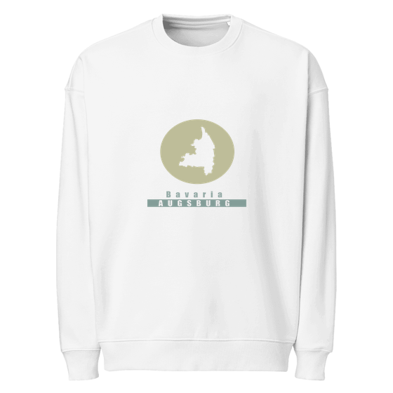 Augsburg Sweatshirt mit Minimal Moon-Design (Weiß)