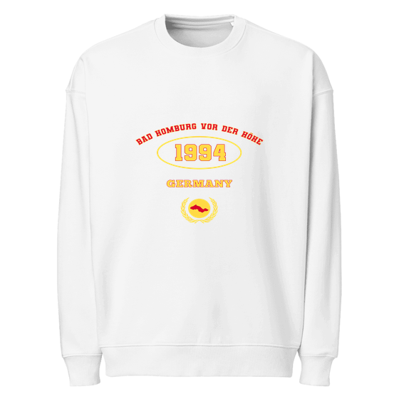 Bad Homburg vor der Höhe Sweatshirt mit University 1994-Design (Weiß)