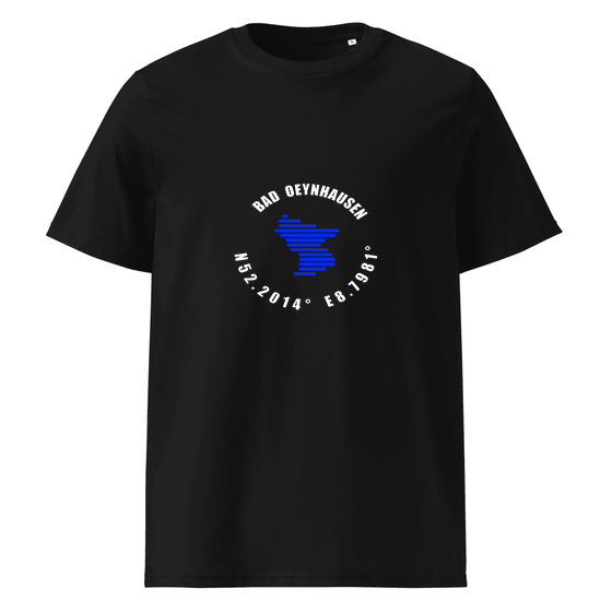 Bad Oeynhausen T-Shirt mit Minimal Coordinates-Design (Schwarz)