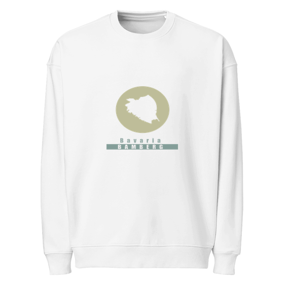 Bamberg Sweatshirt mit Minimal Moon-Design (Weiß)