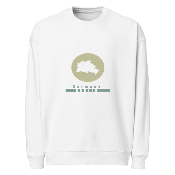 Berlin Sweatshirt mit Minimal Moon-Design (Weiß)