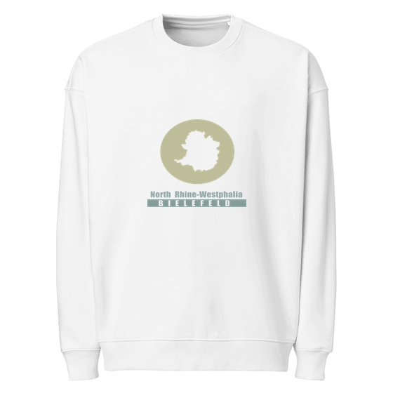 Bielefeld Sweatshirt mit Minimal Moon-Design (Weiß)
