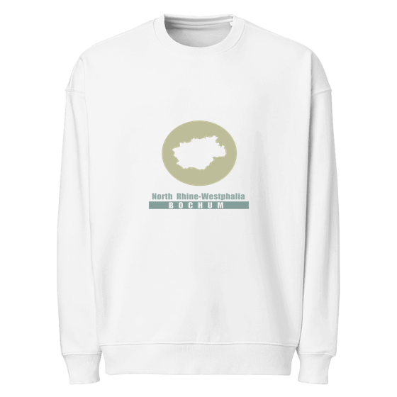 Bochum Sweatshirt mit Minimal Moon-Design (Weiß)