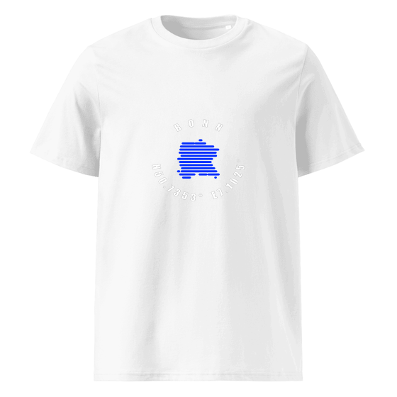 Bonn T-Shirt mit Minimal Coordinates-Design (Weiß)