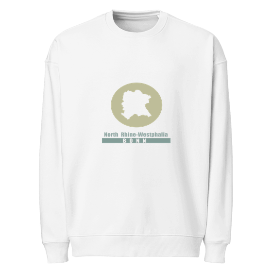 Bonn Sweatshirt mit Minimal Moon-Design (Weiß)