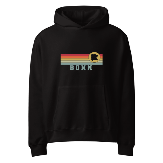 Bonn Hoodie mit Varsity Rainbow-Design (Schwarz)