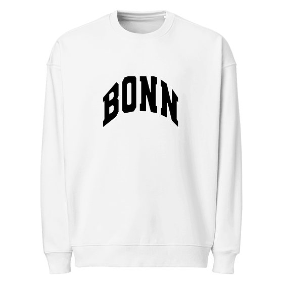 Bonn Sweatshirt mit Varsity3-Design (Weiß)