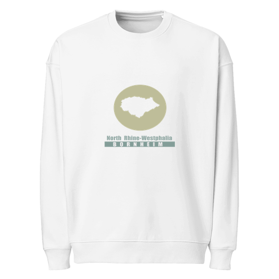 Bornheim Sweatshirt mit Minimal Moon-Design (Weiß)